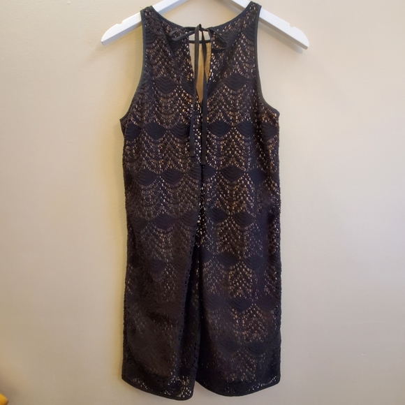 Loft crochet sleeveless dress with tie back closure, 2P lined - Picture 4 of 11